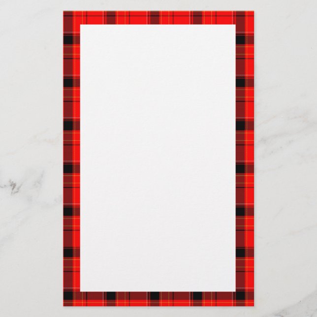 Papeterie Motif Tartan rouge (Devant)