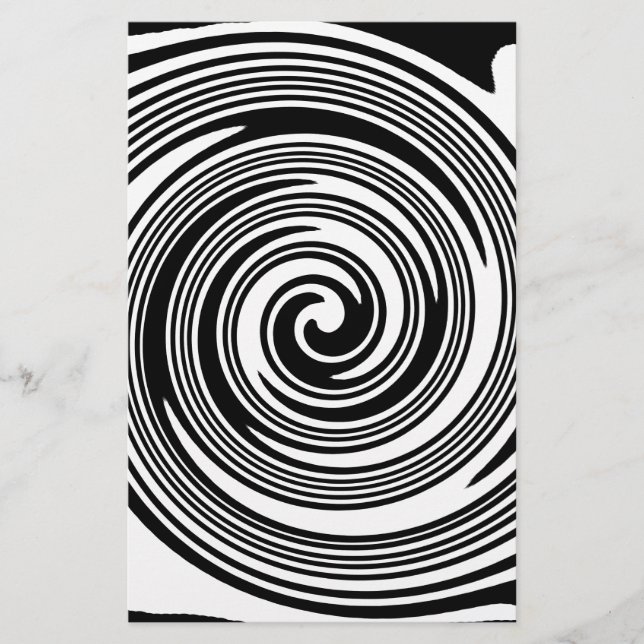Papeterie Motif tourbillon noir et blanc (Devant)