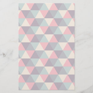 Papeterie Motif Triangle turquoise Et Rose