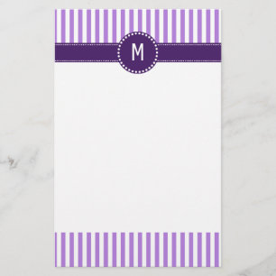 Papeterie Motif trié monogramme Lavande