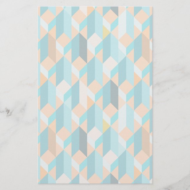 Papeterie Motif turquoise Et Orange (Devant)