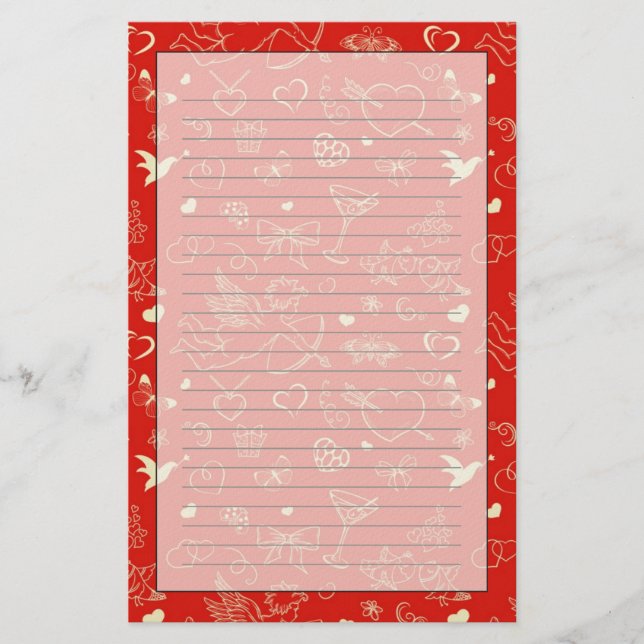 Papeterie Motif Valentine (Devant)