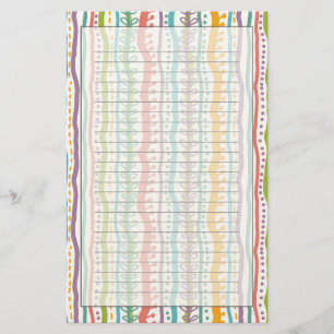 Papeterie Motif vertical des bandes Abstraites