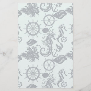 Papeterie Motif vintage d'animal de mer