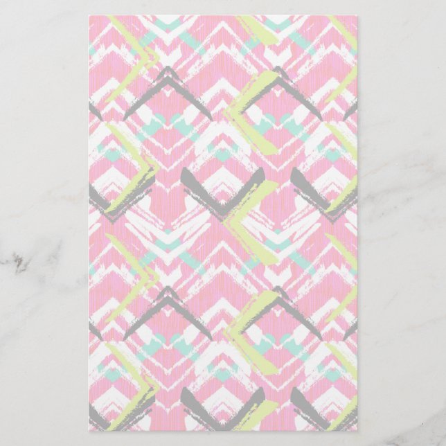 Papeterie Motif Zag rose main (Devant)