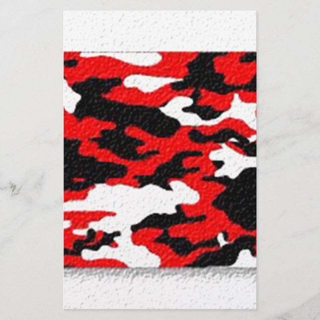 Papeterie Motifs rouges de camouflage (Devant)