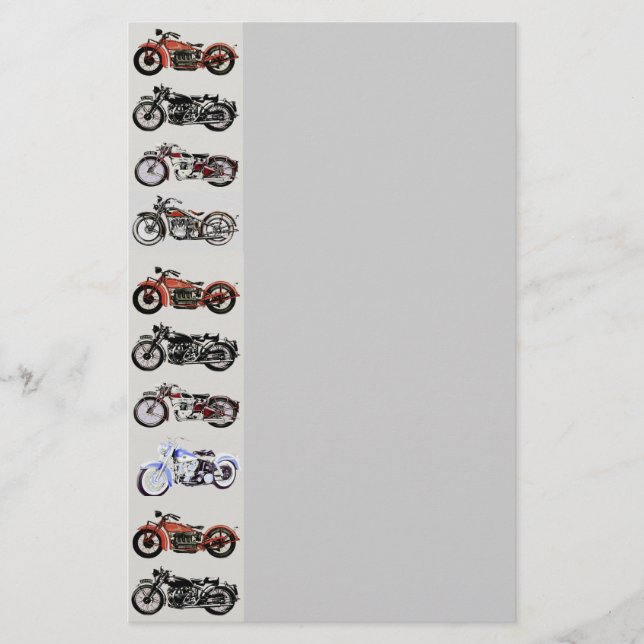 Papeterie MOTOCYCLES vintages (Devant)