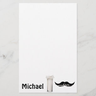 Papeterie Moustache de lait personnalisée