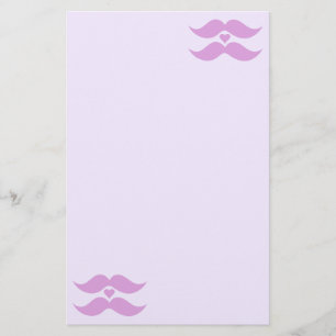 Papeterie Moustaches roses sur mesure stationnaire