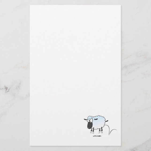 Papeterie mouton de dessin animé sautant mignon et idiot (Devant)