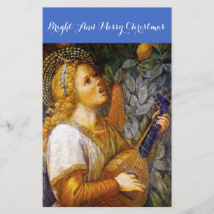 PAPETERIE MUSIQUE FABRIQUANT L'ANGE DE NOËL EN JAUNE D'OR BL