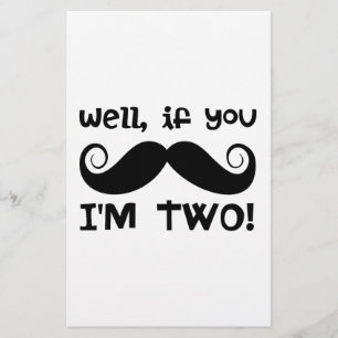 Papeterie Mustache du 2e anniversaire