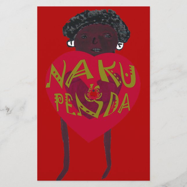 Papeterie Nakupenda Sana Art Print Swahili Design (Devant)