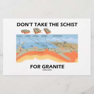 Papeterie Ne prenez pas le Schist pour Granite (Humour géol