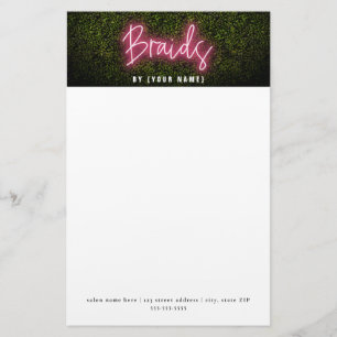 Papeterie Neon Boxwood Hair Salon Braids professionnels