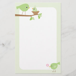 Papeterie Nid d'oiseau (rose)
