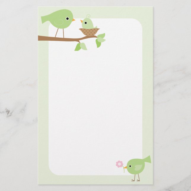 Papeterie Nid d'oiseau (rose) (Devant)