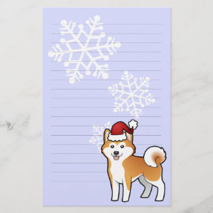 Papeterie Noël Akita Inu/Shiba Inu