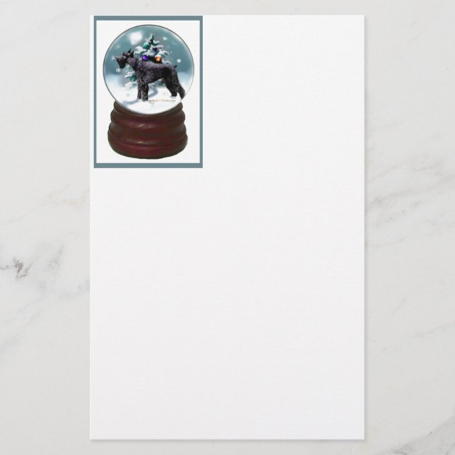 Papeterie Noël du géant Schnauzer (Devant)