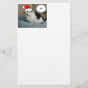 Papeterie Noël noir et blanc Kitten