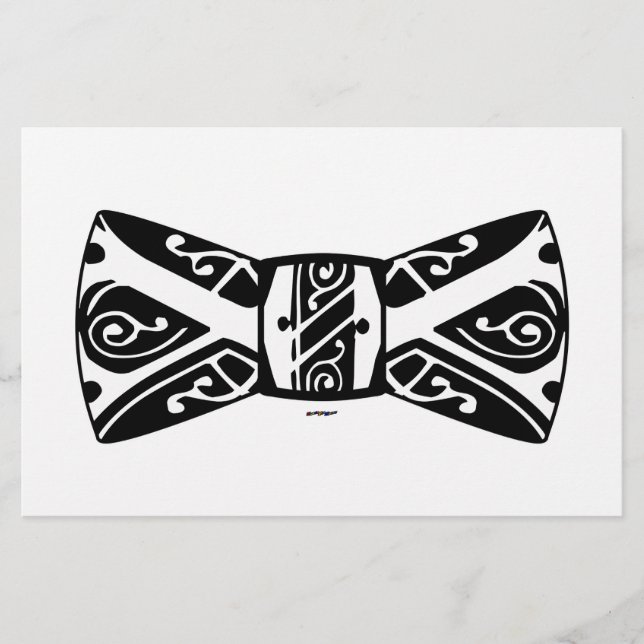 Papeterie Nœud papillon noir et blanc (Devant)