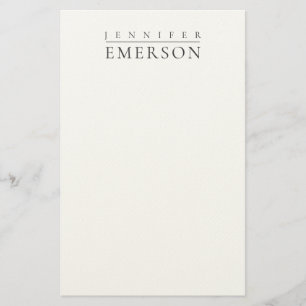 Papeterie Noir blanc minimaliste moderne simple 