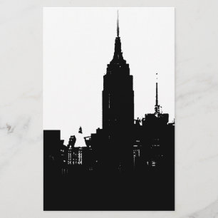 Papeterie Noir blanc New York Silhouette