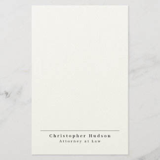 Papeterie Noir Blanc Simple Uni Minimaliste