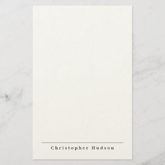 Papeterie Noir Blanc Simple Uni Minimaliste