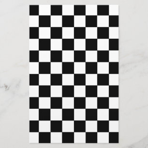 Papeterie Noir et blanc Checkered