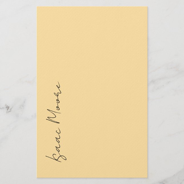 Papeterie Nom de calligraphie élégante et simple couleur crè (Devant)