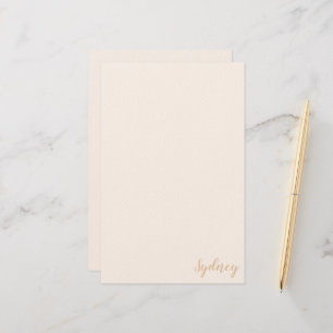 Papeterie Nom de calligraphie minimaliste personnalisé Blush