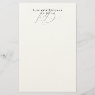 Papeterie Nom de profil exclusif et unique avec monogramme