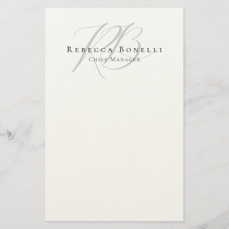 Papeterie Nom de profil exclusif et unique avec monogramme