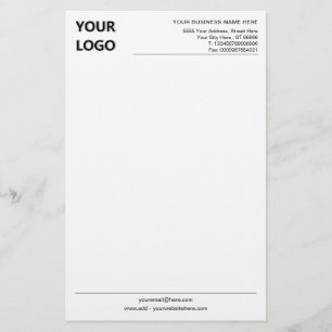 Papeterie Nom du logo d'entreprise personnalisé Bureau des i