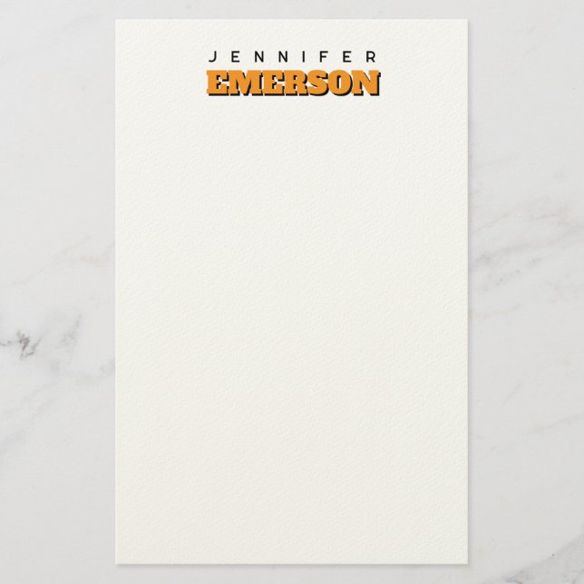 Papeterie Nom moderne minimaliste professionnel simple (Devant)