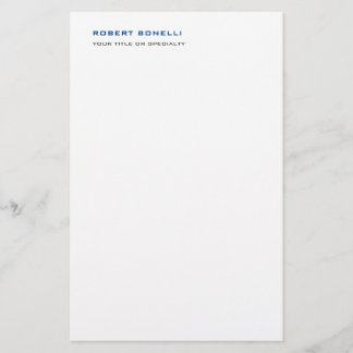 Papeterie Nom Professionnel Minimaliste Moderne Unique