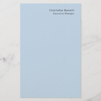 Papeterie Nom Professionnel Moderne Minimaliste Bleu