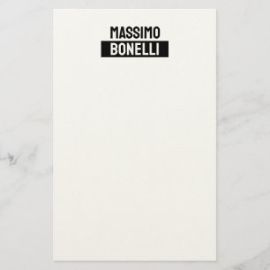 Papeterie Nom propre Minimaliste Moderne Simple Noir Blanc