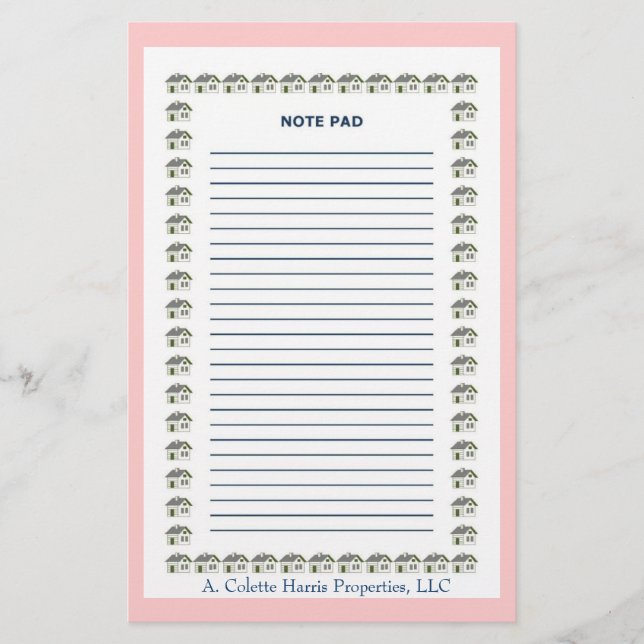 Papeterie Nota Pad- Design 7 (Devant)