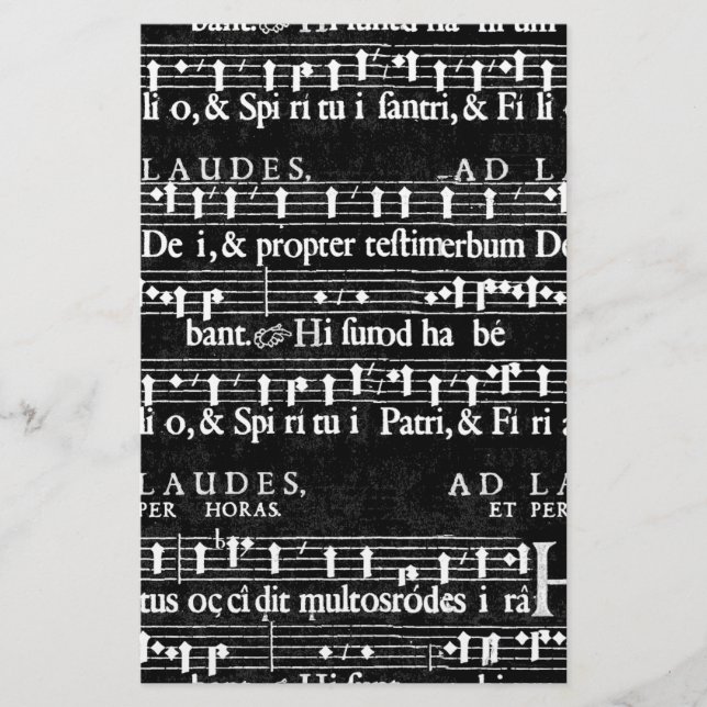 Papeterie note musicale grunge (Devant)