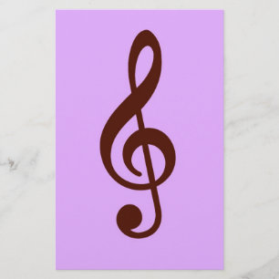 Papeterie Note musicale violette