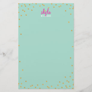 Papeterie NOTE PERSONNELLE mini spot confetti or parties sci