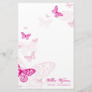 Papeterie NOTEPAPER PERSONNALISÉ :: papillons 1 P