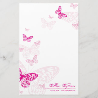 Papeterie NOTEPAPER PERSONNALISÉ :: papillons 1 P