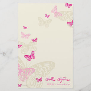 Papeterie NOTEPAPER PERSONNALISÉ :: papillons 4P