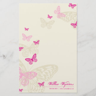 Papeterie NOTEPAPER PERSONNALISÉ :: papillons 4P