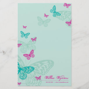 Papeterie NOTEPAPER PERSONNALISÉ :: papillons 5P