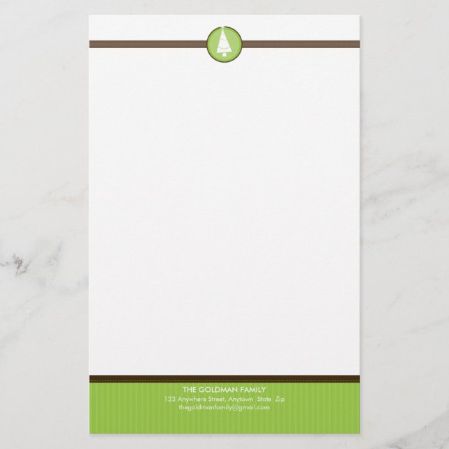 Papeterie NOTEPAPER PERSONNALISÉ :: stripedstitch 6 (Devant)