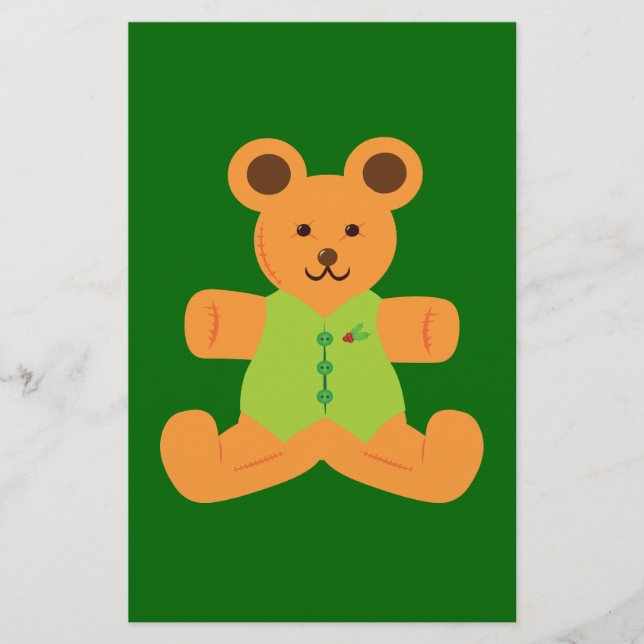 Papeterie Nounours de Noël mignon (Devant)